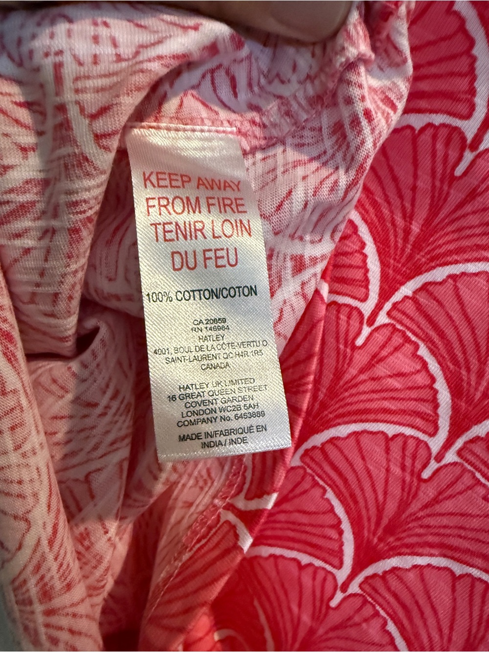 Capelton Road by Hatley Coral Fans 3/4 Sleeve Summer Dress - Picture 6 of 10
